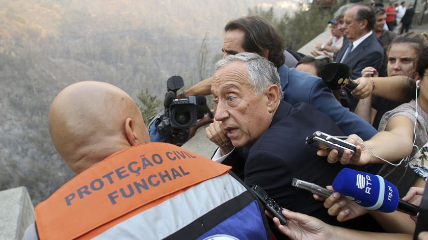 Marcelo Rebelo de Sousa visita Babosas, Monte, Madeira. foto: HOMEM DE GOUVEIA / LUSA