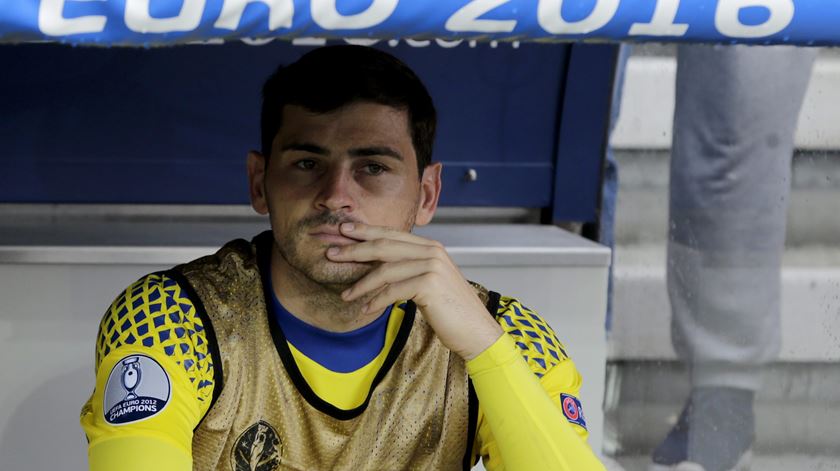 Casillas não saiu do banco, durante o Euro 2016. Foto: Armando Babani/EPA