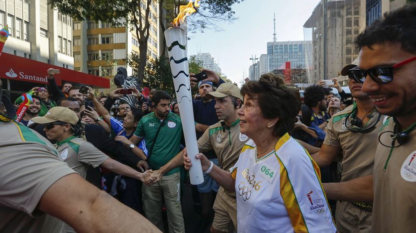 Chama olímpica passa por São Paulo a caminho do Rio .Foto: Sebastião Moreira/Lusa
