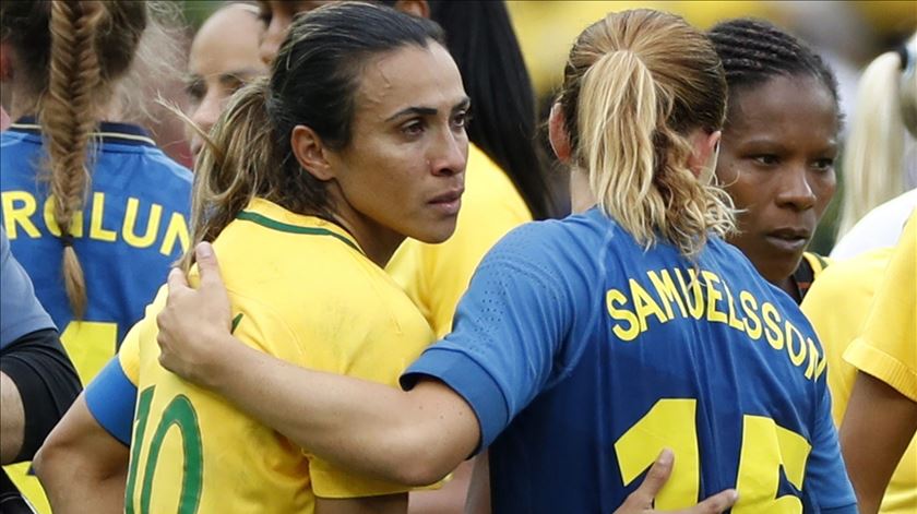 Marta guiou a selecção brasileira até ao quarto lugar nos Jogos Olímpicos do Rio 2016. Foto: Barbara Walton/EPA