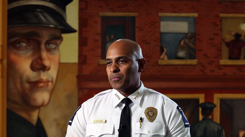 chefe Kerr Putney, polícia de Charlotte. Foto: Veasey Conway/EPA