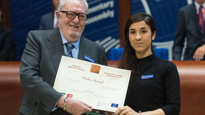 Presidente do Conselho da Europa entrega prémio a Nadia Murad