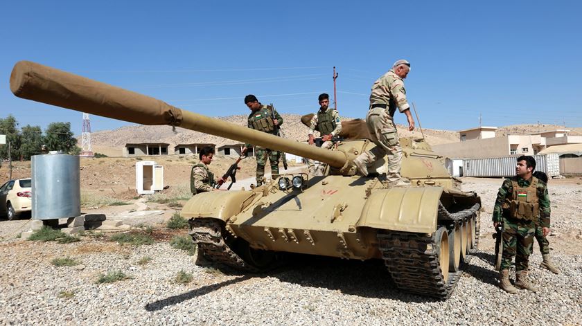 Mossul, Iraque, combatentes Peshmerga. Foto: Ahmed Jalil/EPA