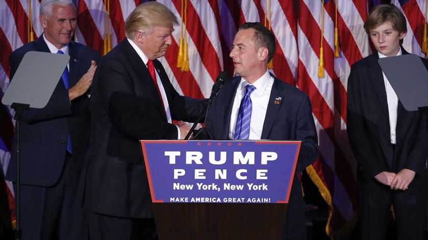 Donald Trump e Reince Priebus. Foto: Shawn Thew/EPA