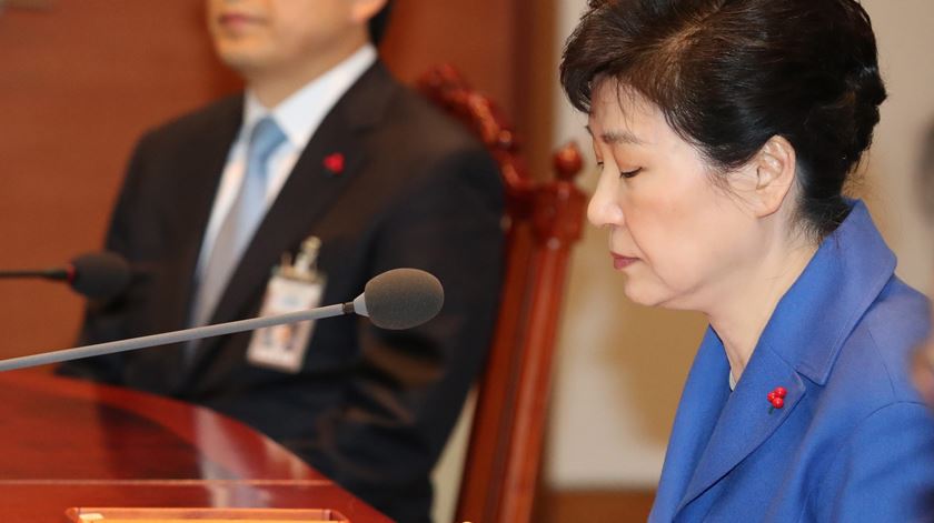 Park Geun-hye nega acusações. Foto: EPA