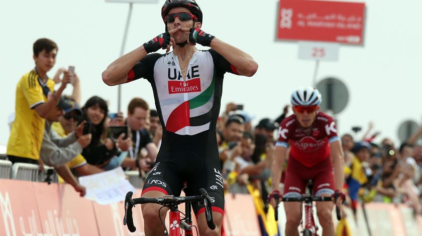 Aí está o primeiro Giro da carreira de Rui Costa. Foto: Matteo Bazzi/EPA