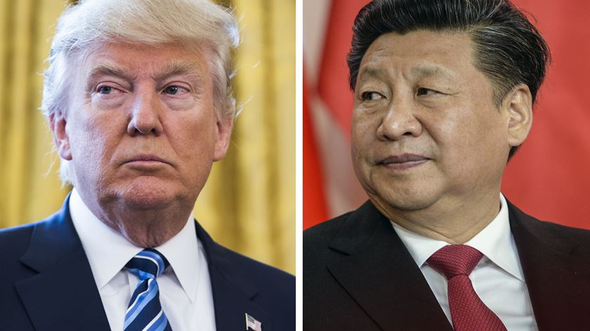 Donald Trump e Xi Jinping, dois protagonistas da guerra comercial. Foto: EPA