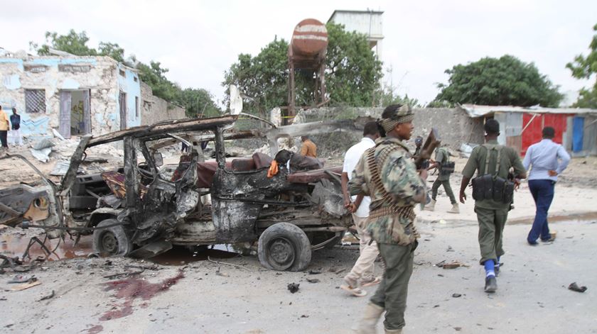 Ataque Mogadiscio, Somália. Foto: EPA/SAID YUSUF WARSAME