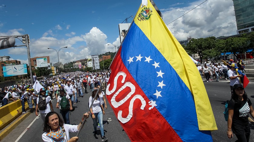 Manifestação contra o Governo em Caracas Venezuela. Foto: Mauricio Duenas/EPA