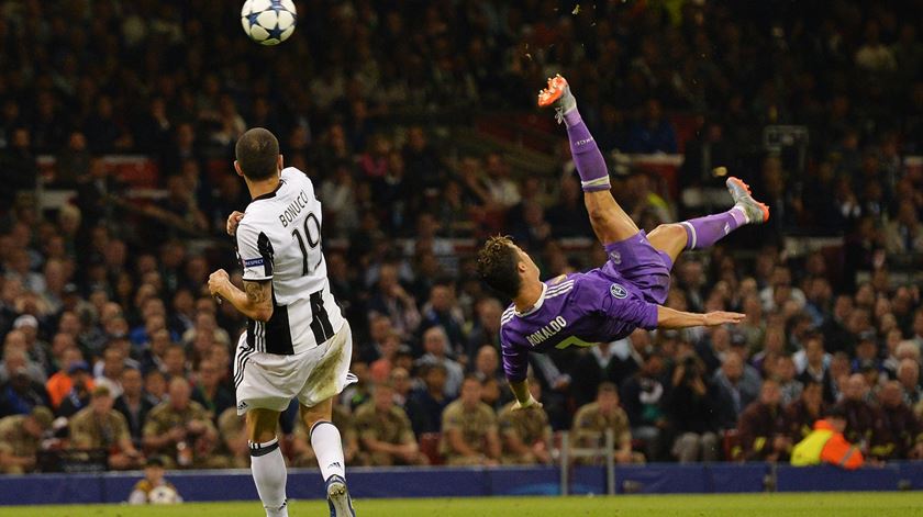 Ronaldo marcou dois golos à Juventus na final da Champions. Foto: EPA