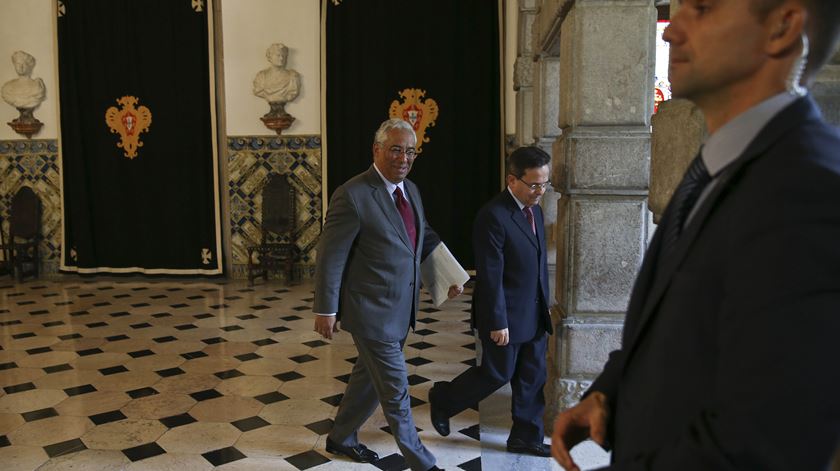 António Costa à saída da audiência com o Presidente da República. Foto: André Kosters/Lusa