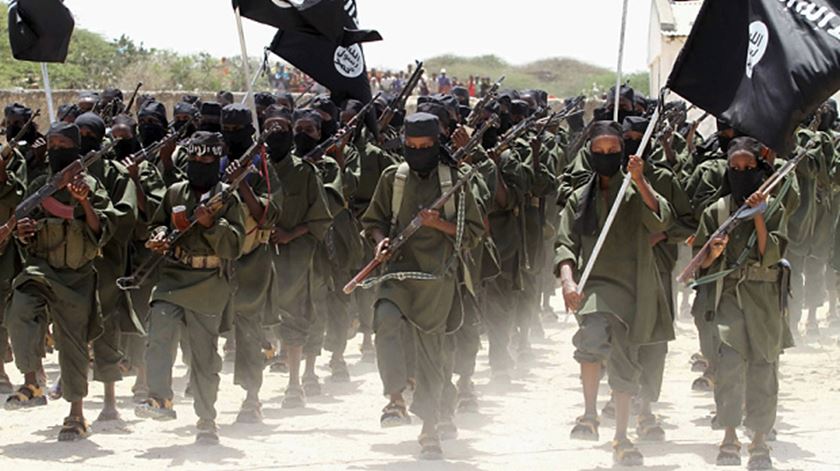 Militantes do al-Shabaab na Somália. Foto: DR