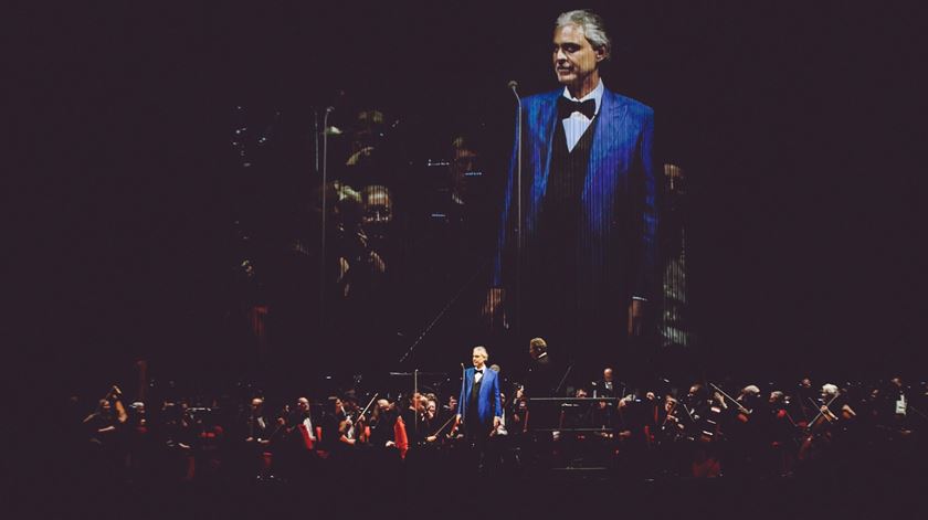 Andrea Bocelli em concerto. Foto: Facebook