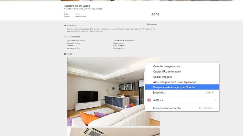 Anúncio a apartamento em Alvalade, Lisboa, tem uma "réplica" na Austrália