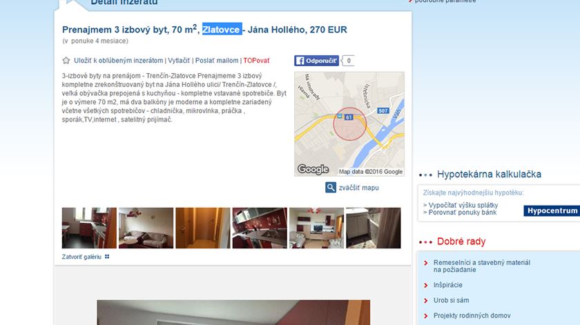 Este apartamento de 3 quartos em Viseu afinal é na Eslováquia