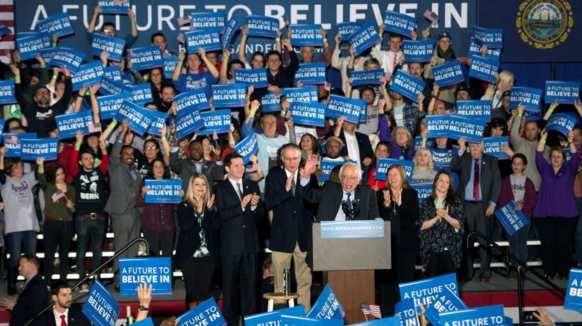 Bernie Sanders vence no New Hampshire. Foto: CJ Gunther/EPA