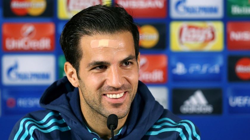 Cesc Fabregas na antevisão do encontro do Chelsea com o FC Porto. Foto: Estela Silva/EPA