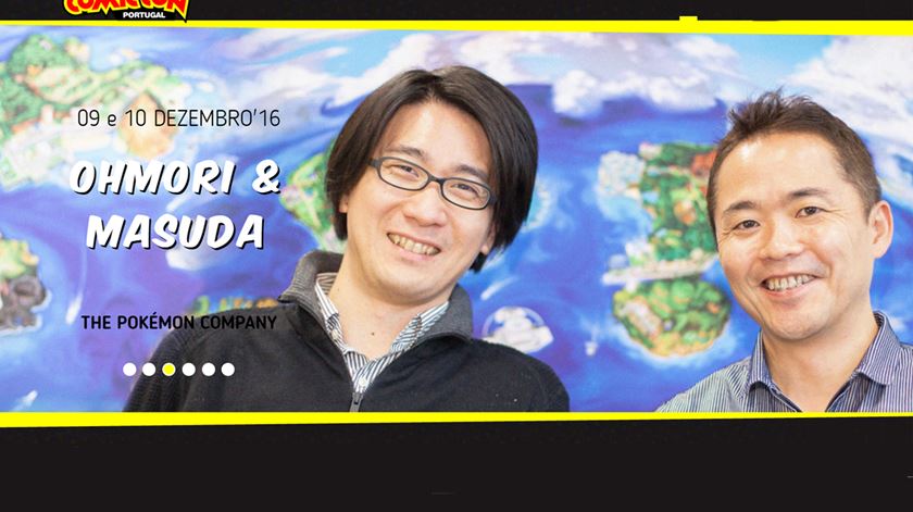 Ohmori e Masuda, criadores do Pokémon. Foto: Comic Con (site oficial)
