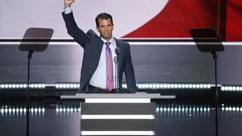 O filho do candidato brilhou na convenção de Cleveland.  Foto: Shawn Thew/EPA 