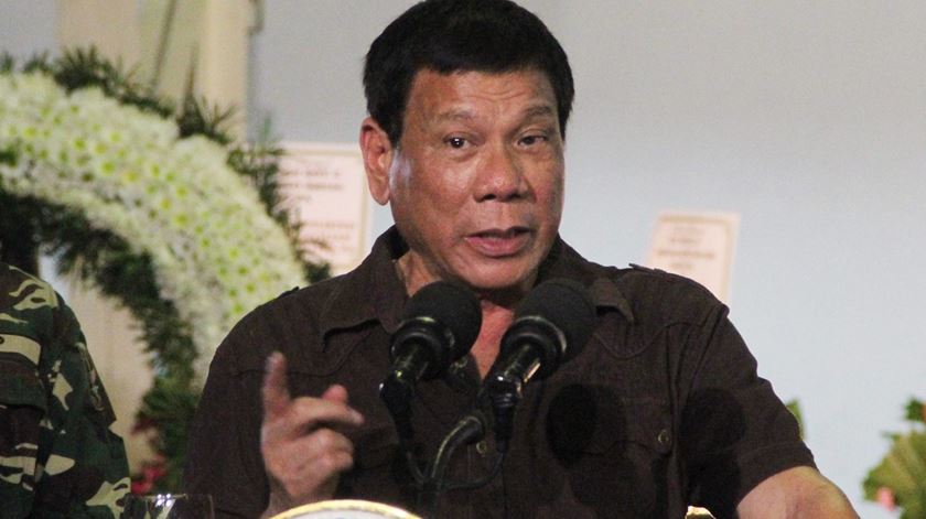 Rodrigo Duterte, Presidente das Filipinas. Foto: Cerilo Ebrano/EPA