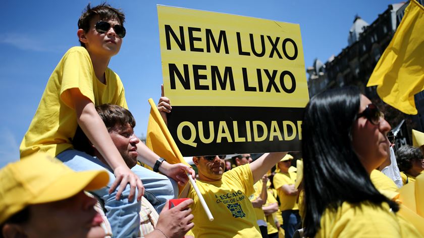 Revisão dos contratos de associação deram origem a vários protestos. Foto: Estela Silva/Lusa (Arquivo)