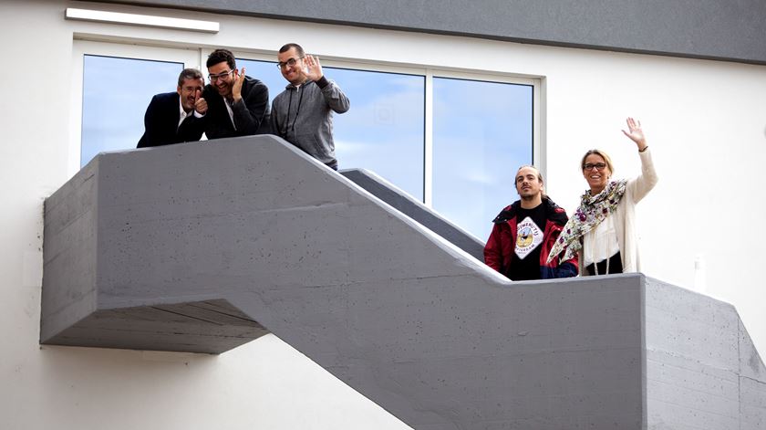 A equipa da RFM assiste de um camarote privilegiado à inauguração das novas instalações de Lisboa do Grupo Renascença Multimédia 