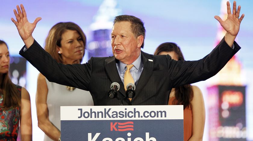 John Kasich ficou longe de assegurar a candidatura republicana. Foto: David Maxwell/EPA