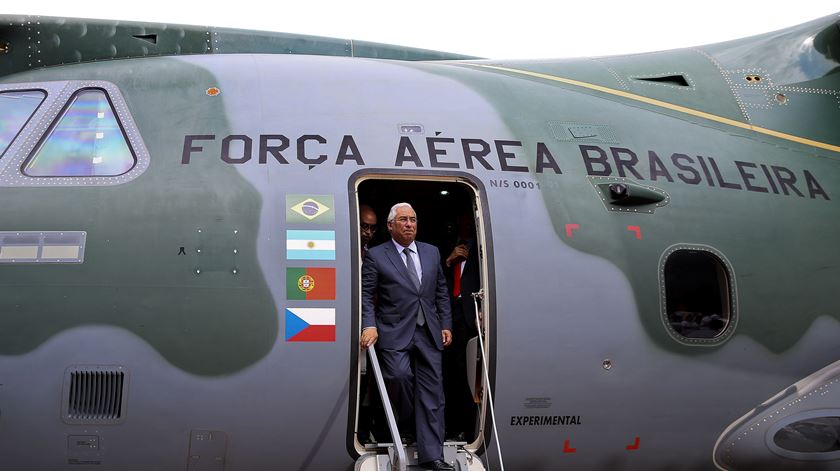 Primeiro-ministro na apresentação do KC-390. Foto: José Sena Goulão/Lusa