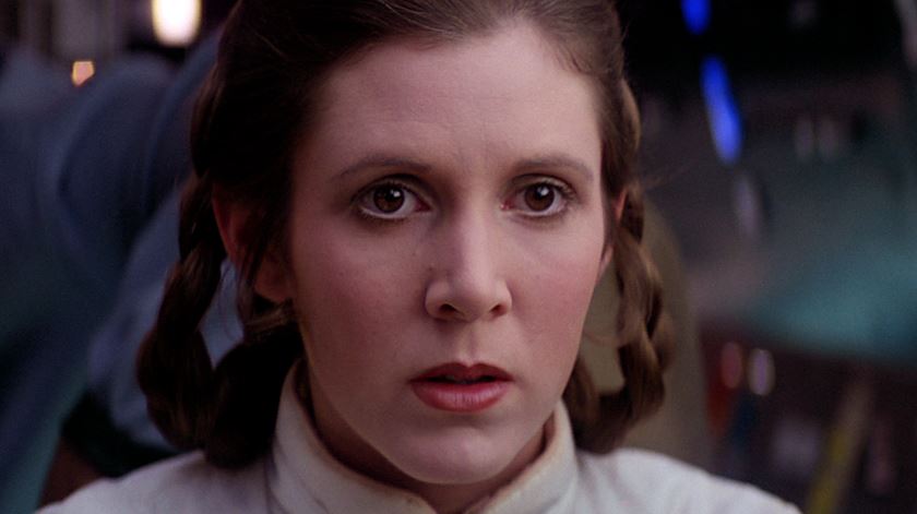 Carrie Fisher na pele de princesa Leia. Foto: DR
