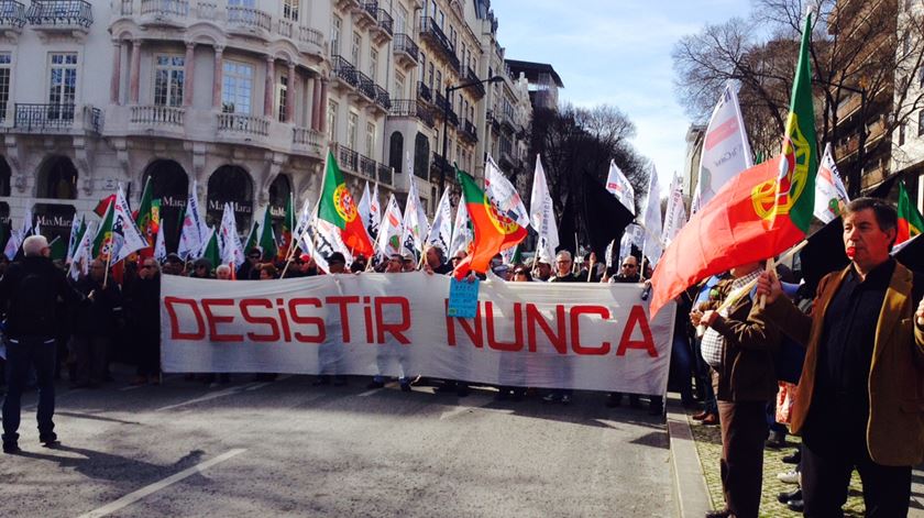 Protesto dos lesados do BES no início do mês. Foto: Manuela Pires/ RR