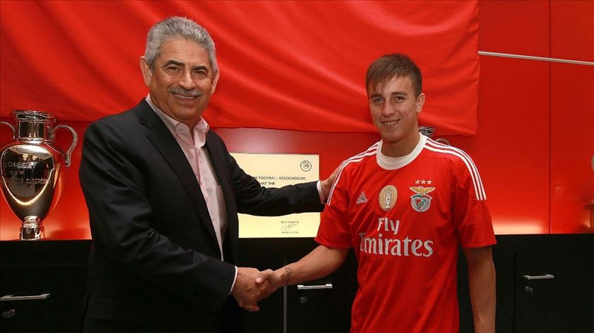 Luís Filipe Vieira recebeu o reforço há muito anunciado pelo Benfica. Foto: slbenfica.pt
