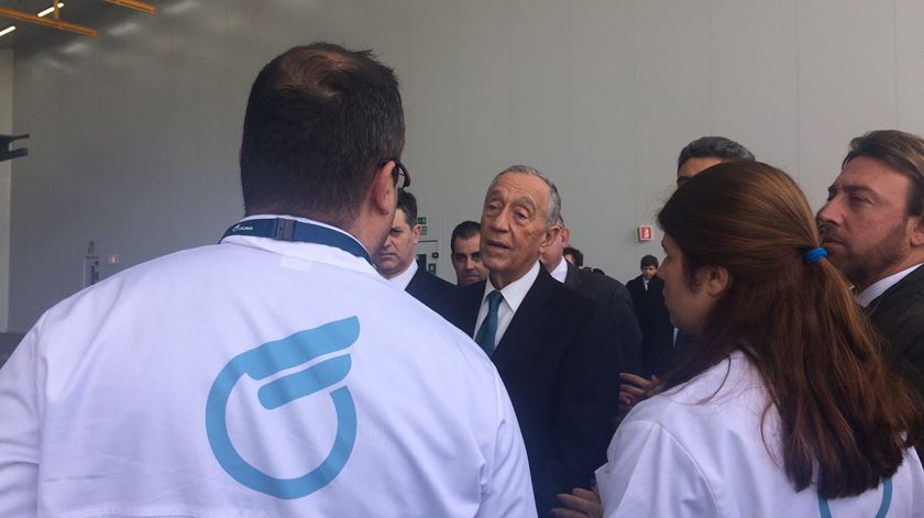 O Presidente da República visitou a OGMA esta quarta-feira. Foto Manuel Pires/RR