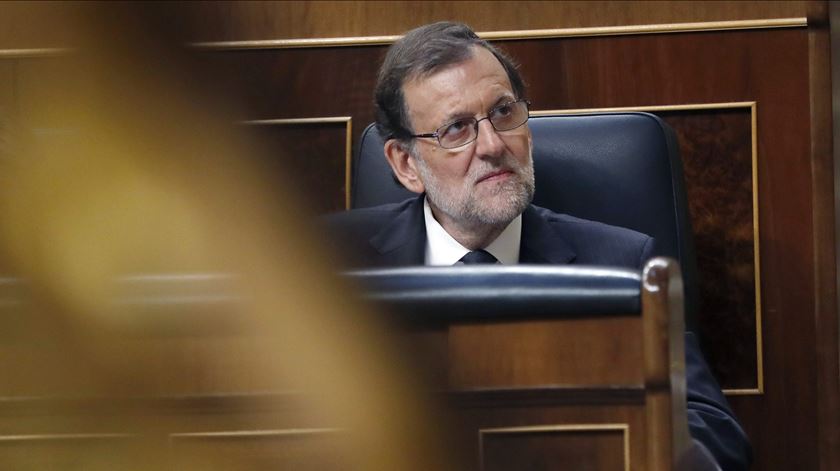 Rajoy voltou a sentir a hostilidade do parlamento. Foto Chema Moya/EPA