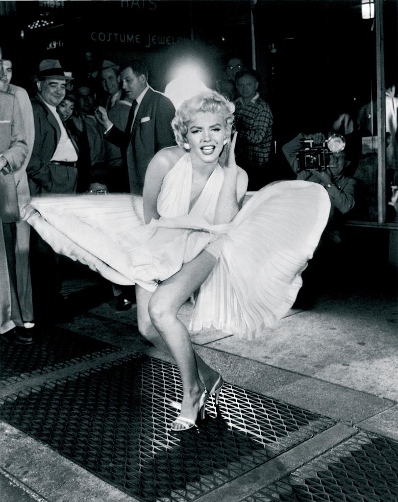 Marilyn Monroe numa fotografia icónica, em Nova Iorque. Foto: DR