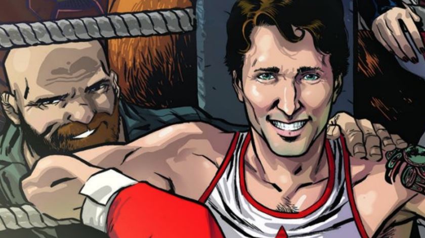 Justin Trudeau capa de uma revista da Marvel. Foto: DR