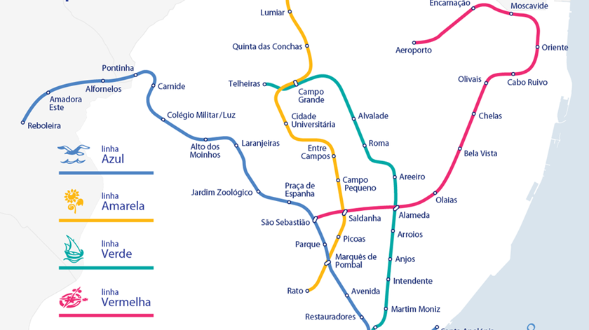 CLIQUE PARA VER: Mapa da rede de Metro actual disponibilizado online. Fonte: Maximilian Dörrbecker/DR