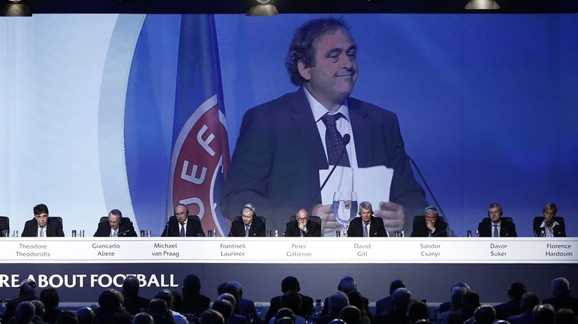 Michel Platini foi presidente da UEFA entre 2007 e 2016. Foto: Yannis Kolesidis/EPA