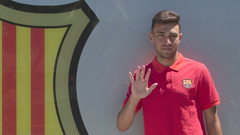 Munir El-Haddadi tem contrato com o Barcelona até Junho de 2019. Foto: Quiqué Garcia/EPA