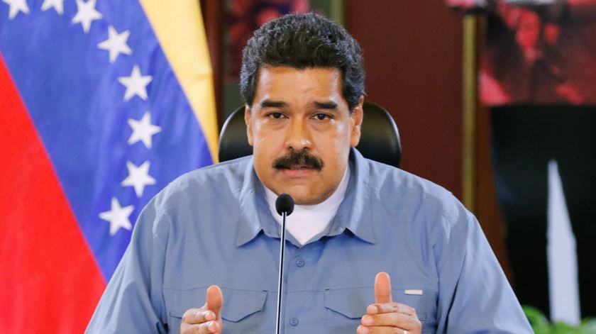 Nicolas Maduro anuncia decisão do Citibank. Foto: Miraflores Press/EPA