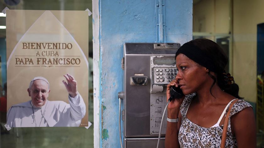Tudo preparado para receber o Papa em Havana. Alejandro Ernesto/EPA