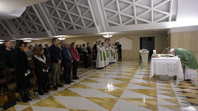 Missa na Casa de Santa Marta. Foto: Osservatore Romano/EPA