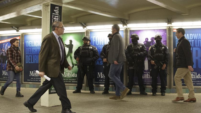 Cenário no metro de Nova Iorque, nos Estados Unidos. Foto: Justin Lane/EPA