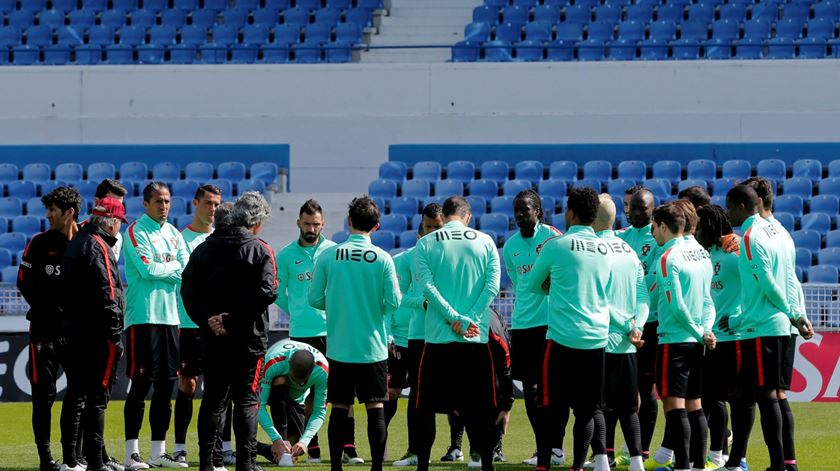 Selecção portuguesa prepara jogo com a Bulgária, no Restelo. Foto: Tiago Petinga/Lusa