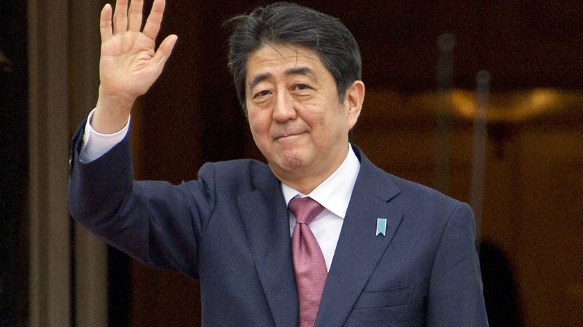 Shinzo Abe, primeiro-ministro japonês, pede adiamento dos Jogos Olímpico, devido à pandemia da Covid-19. Foto: Ron Sachs/EPA