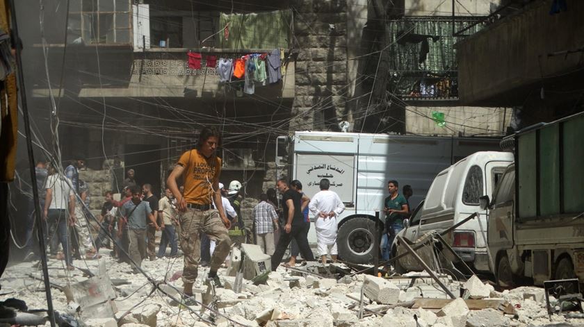 Siria, ataque, Alepo. Foto: Zouhir Al Shimale/EPA