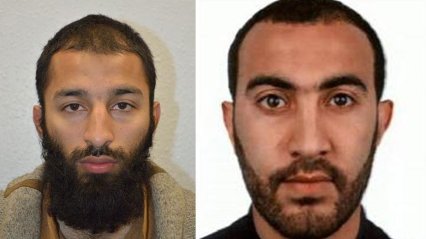 Terroristas de Londres Khuram Sazad Butt e Rachid Redouane. Foto: Policia Metropolitana de Londres