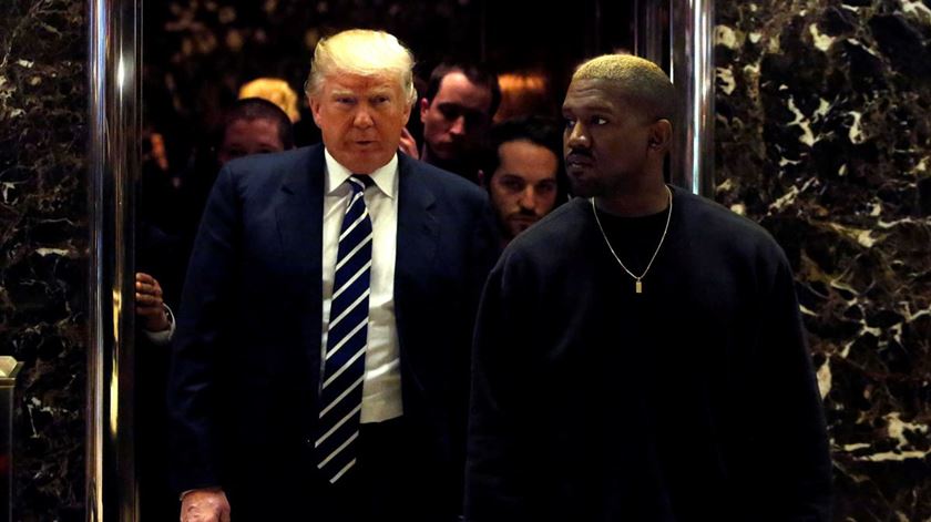 Donald Trump com Kanye West em Nova Iorque. Foto: DR