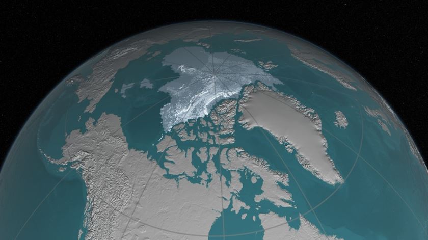 Foco de poluição sem precedentes no Ártico. Foto: NASA